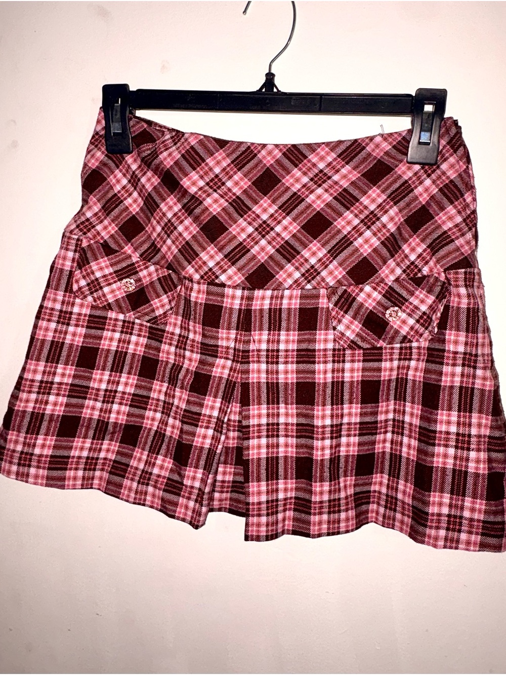 byer girl Pink Plaid mini skirt